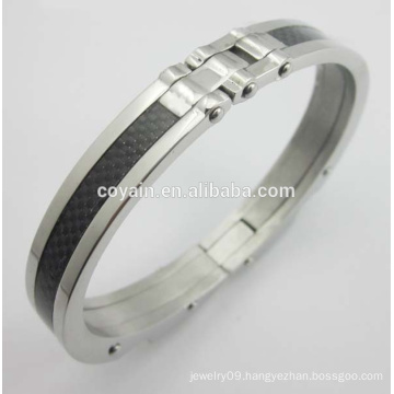 Fashion Carter Carbon Stainless Steel Men's Bracelet Bangle